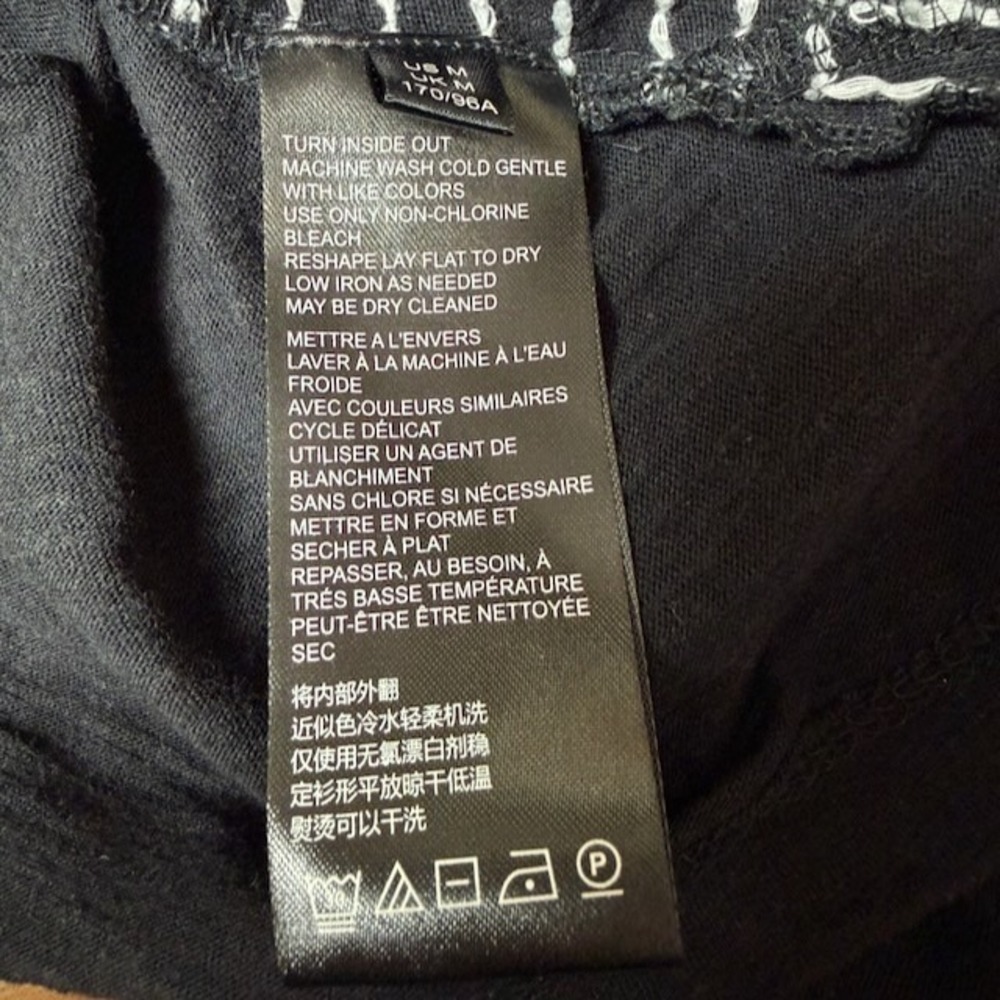 Anthropologie Stitched Tee Black Floral Boxy Top M Cottagecore Casual Boho *flaw - Picture 6 of 9